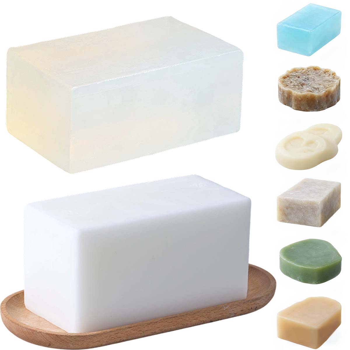 Soap Making Base - 1000g Clear White Soap Base DIY