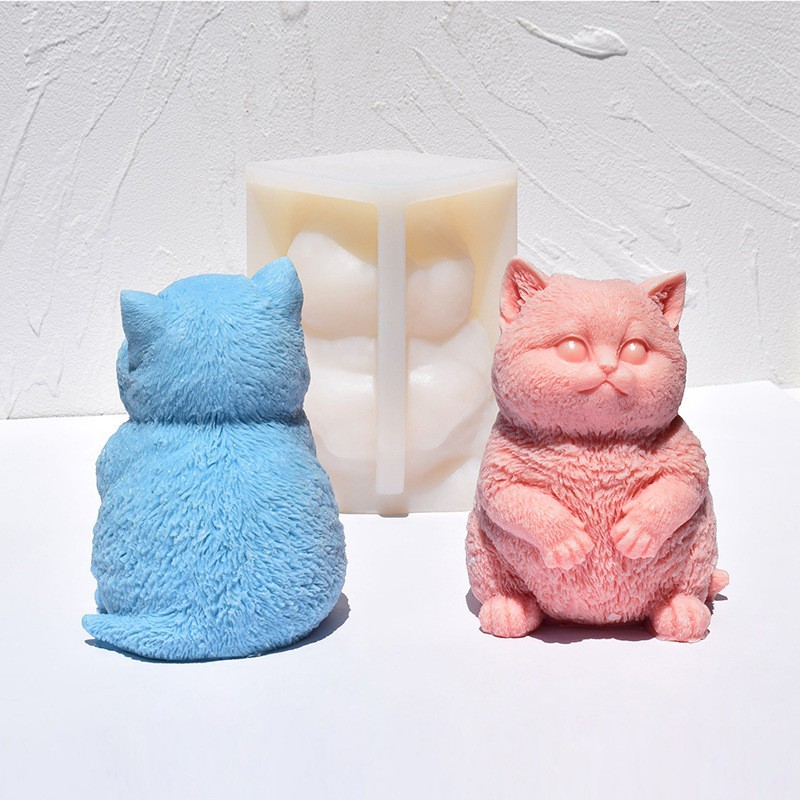 3D Fat Cat Silicone Candle Mol - огляд і ціна Soap Making Animal Fat
