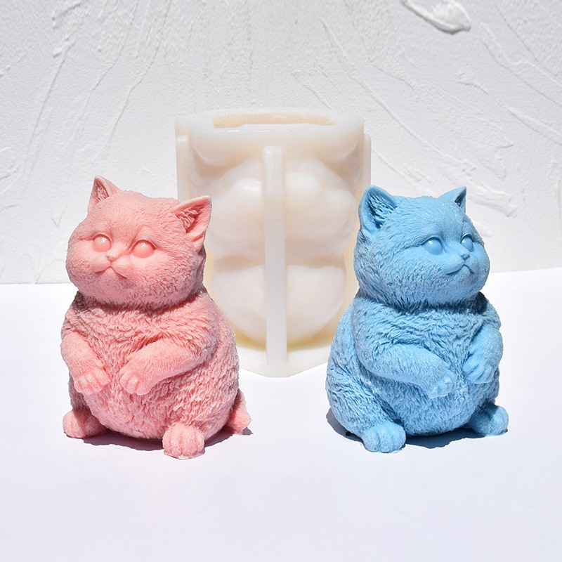 3D Fat Cat Silicone Candle Mol - огляд і ціна Soap Making Animal Fat