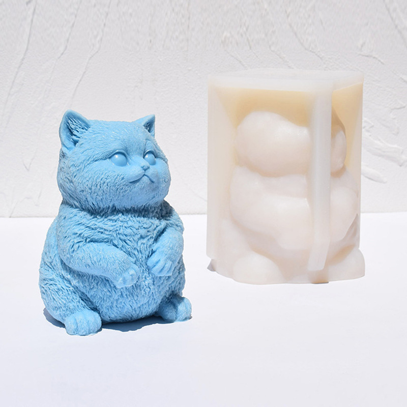 3D Fat Cat Silicone Candle Mol - огляд і ціна Soap Making Animal Fat