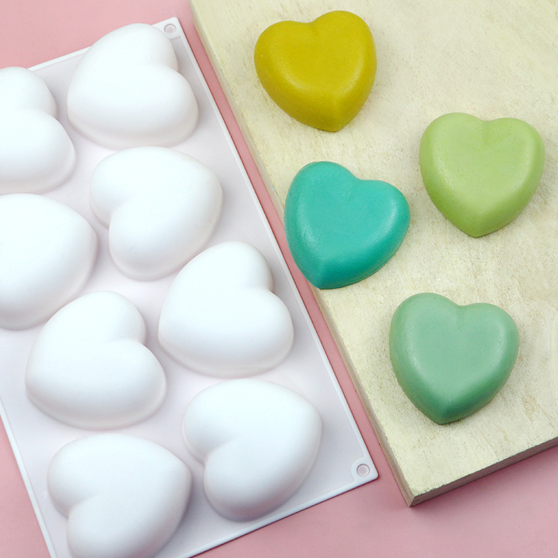 8 Pcs Love Heart Silicone Soap - огляд і ціна Soap Making Book For Beginners