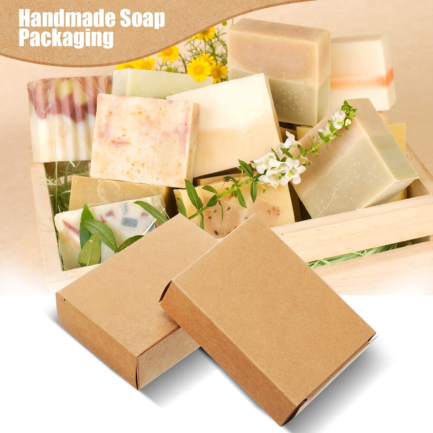 100 Pcs Kraft Soap Boxes Packa - огляд і ціна Soap Making In School