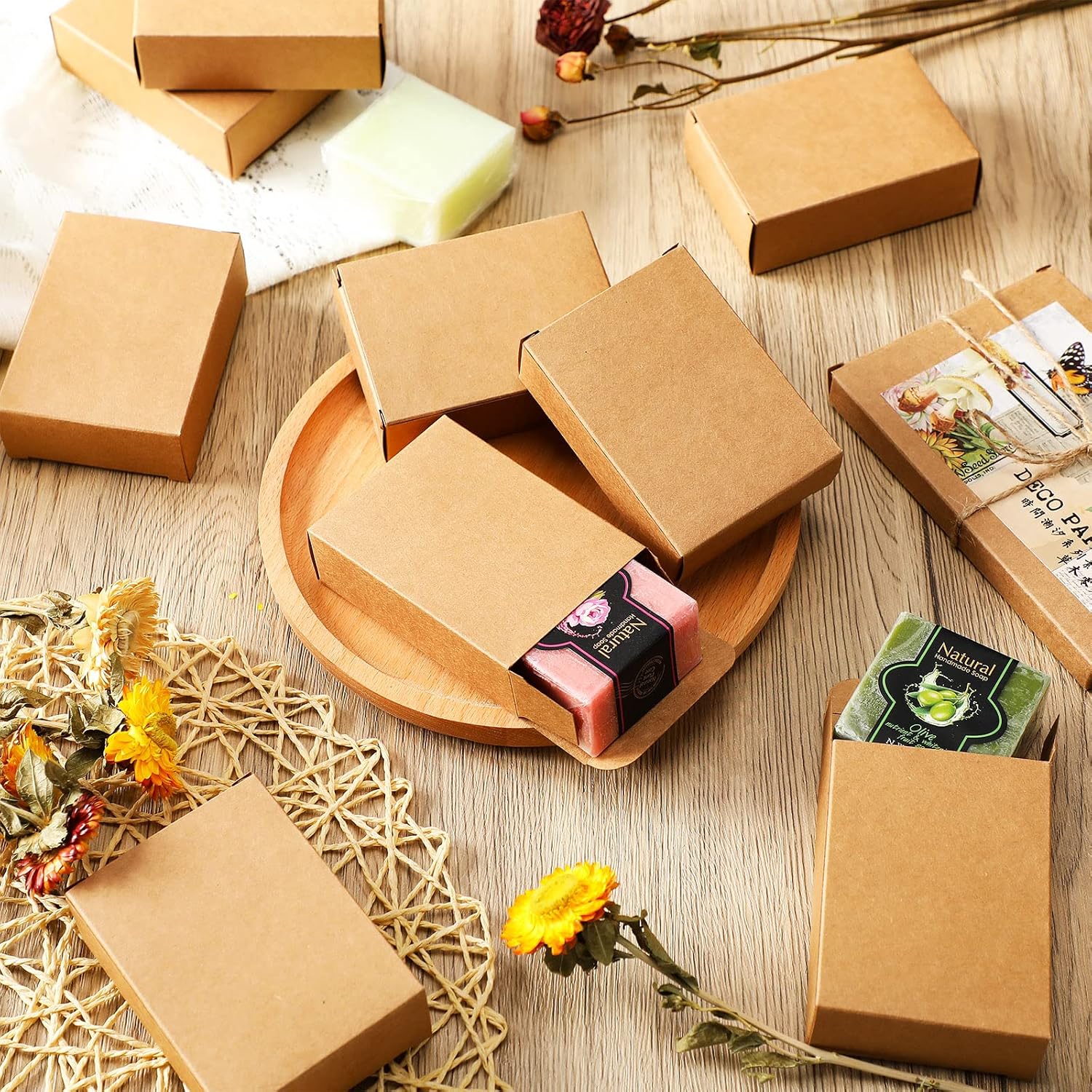 100 Pcs Kraft Soap Boxes Packa - огляд і ціна Soap Making In School