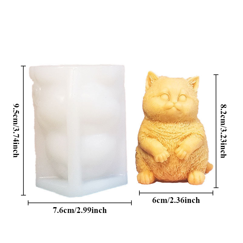 DIY Standing Fat Cat Silicone  - огляд і ціна Soap Making Animal Fat