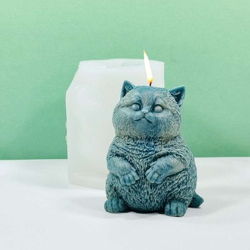 DIY Standing Fat Cat Silicone  - огляд і ціна Soap Making Animal Fat