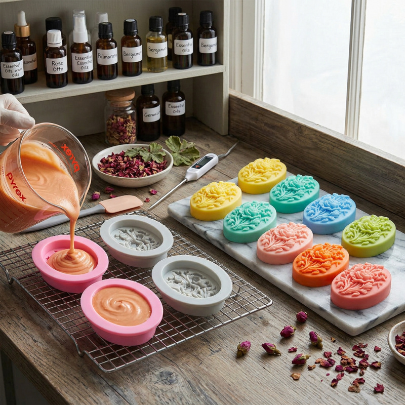 4 Silicone mold with flower sh - огляд і ціна Soap Making Oven