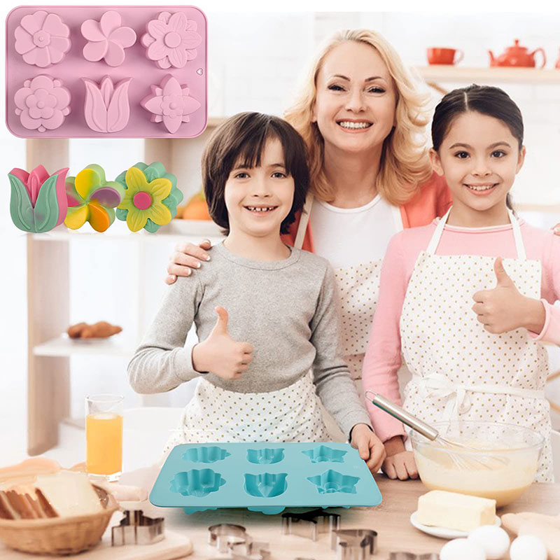 Silicone Flower Cake Molds 6-C - огляд і ціна Soap Making Websites