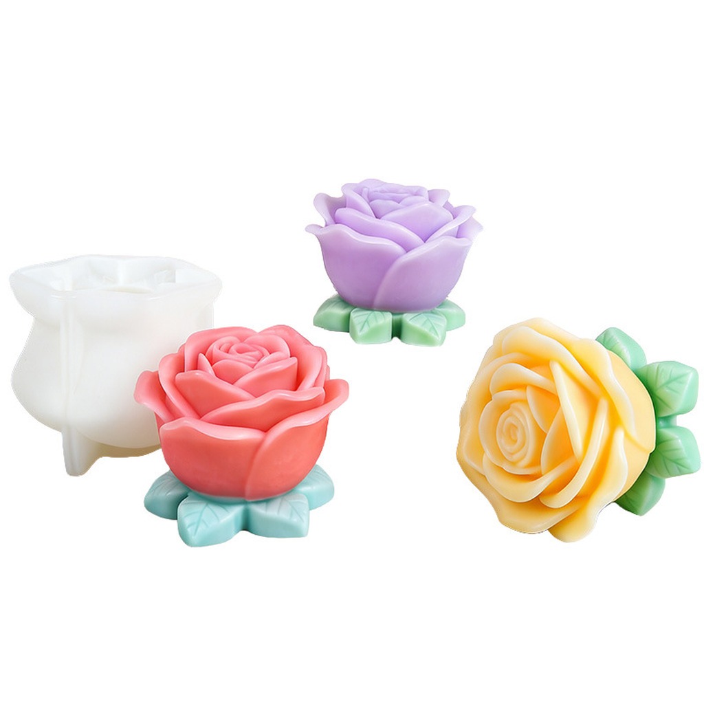3D Rose Candle Mold with Leave - огляд і ціна Soap Making With Soap Base